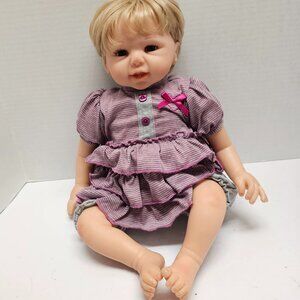 Realistic Baby Reborn Lifelike Yesteria So Real Blonde Doll Cloth Rubber 20"